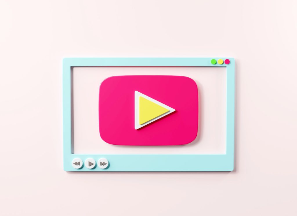 Video media player screen interface for social media template for web or mobile apps